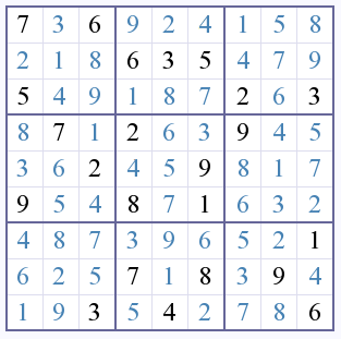 Dancing Links Sudoku